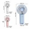 Quiet Operation USB Rechargeable Fan Low-Noise Personal Fan Portable Cooling Handheld Fan  Home Use