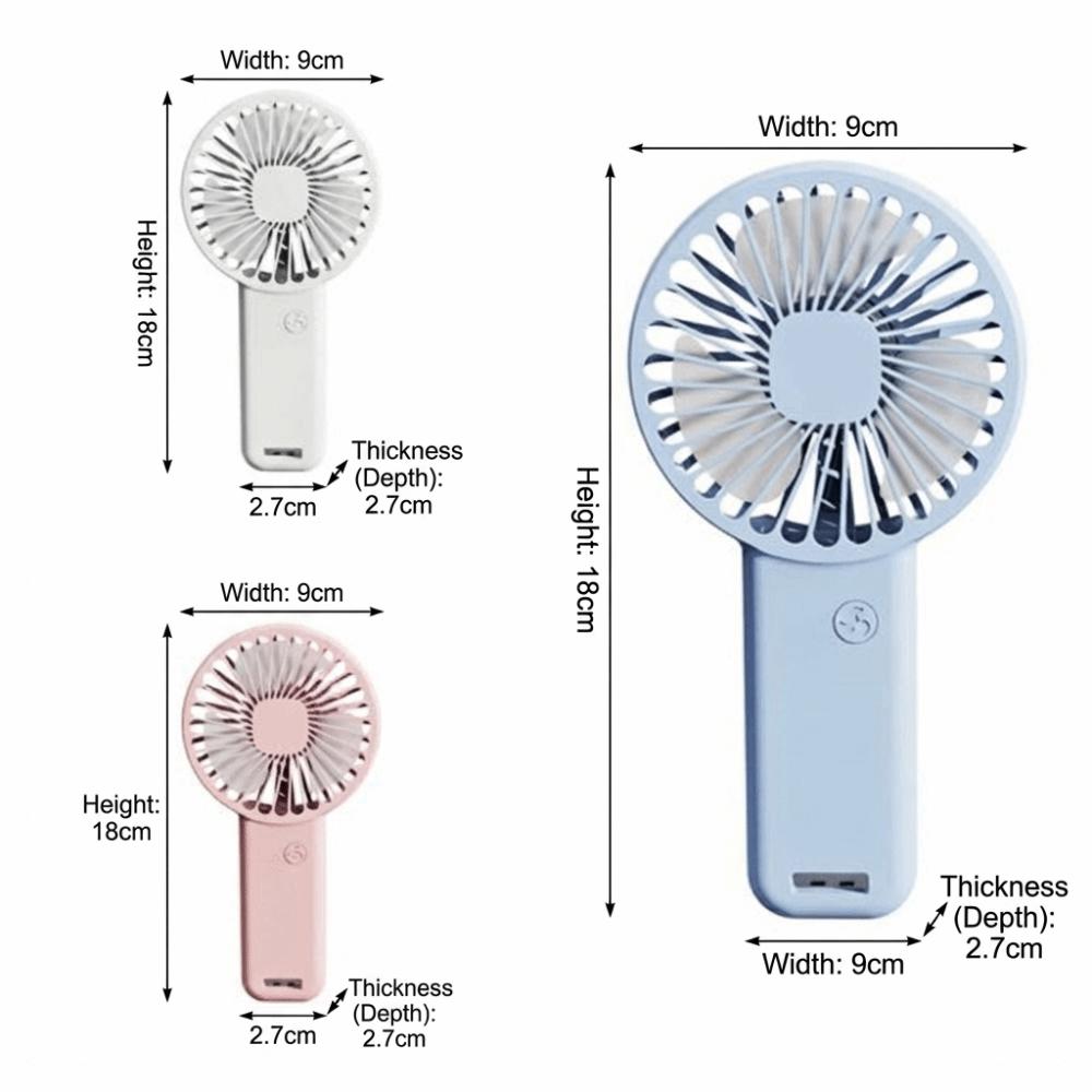 Quiet Operation USB Rechargeable Fan Low-Noise Personal Fan Portable Cooling Handheld Fan Home Use
