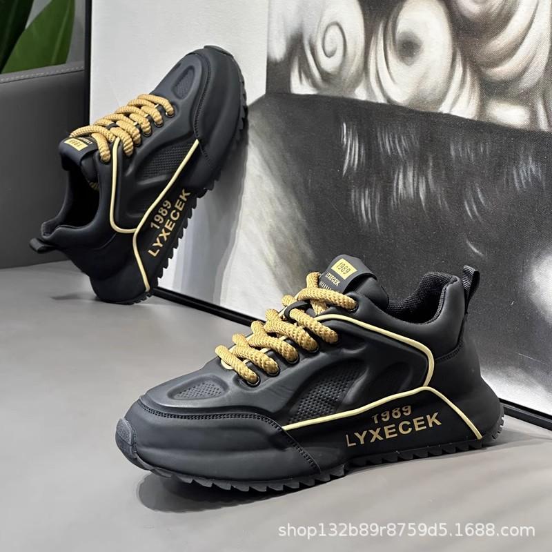 

Черные универсальные кроссовки в мужском тренде, нишевая красивая обувь для бега, студенческий индивидуальный дизайн, повседневная обувь 39 чёрный