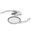 2pcs 10mm Motorcycle Rear View Side Mirror Left Right Clear Vision Universal Chrome Replacement for Suzuki