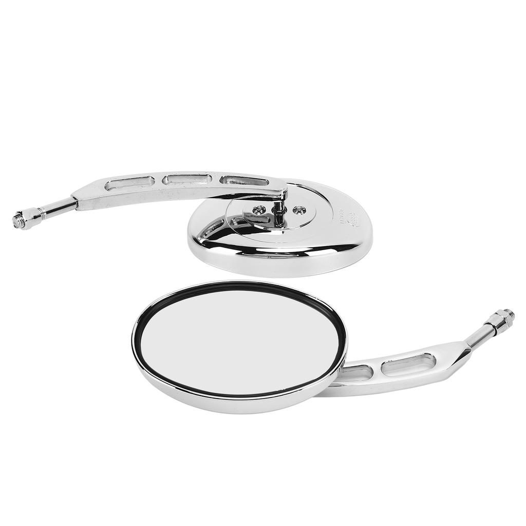 2pcs 10mm Motorcycle Rear View Side Mirror Left Right Clear Vision Universal Chrome Replacement for Suzuki