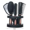 Set of 5 Hair Combs Mirror Set Professional Salon Hair Cutting Brushes Sets Salon Hairdressing Styling Tool And Holder