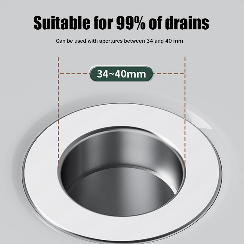Umyvadlová zátka, proti zápachu, vyskakovací sáček, zátka do umyvadla, lapač vlasů, sítko do sprchy, nerezový filtr, sáček do umyvadla