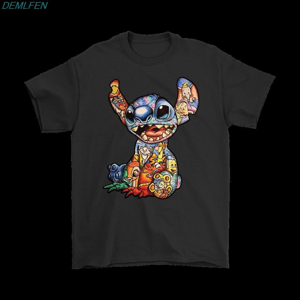 Stitch The World Of Tattoos Shirts Unisex Short Sleeve Oneck Tshirt Fashion Summer Cool Tees Tops Unisex Clothing S