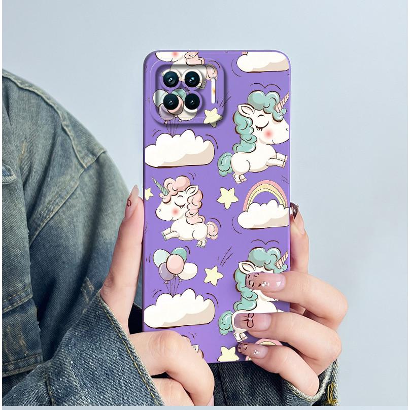 For OPPO Reno4 Lite Reno4 F Phone Case Reno 4 Lite 4F Cover Soft Silicone Cartoon Funda Lovely Panda Flower Printed Coque Casing
