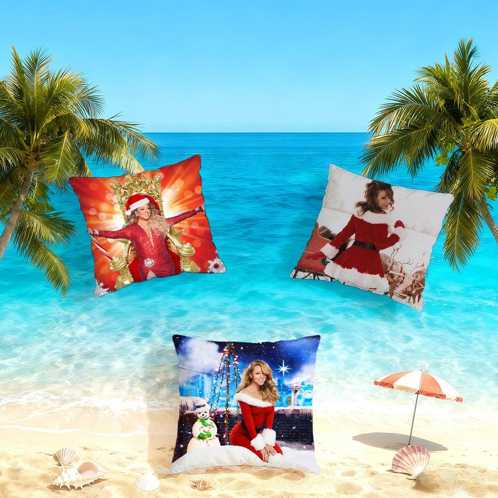 Singer M-Mariah C-Carey Merry Christmas cushion cover Home Office Convenient Nordic Simplicity Hit With Zipper Cushion Cover