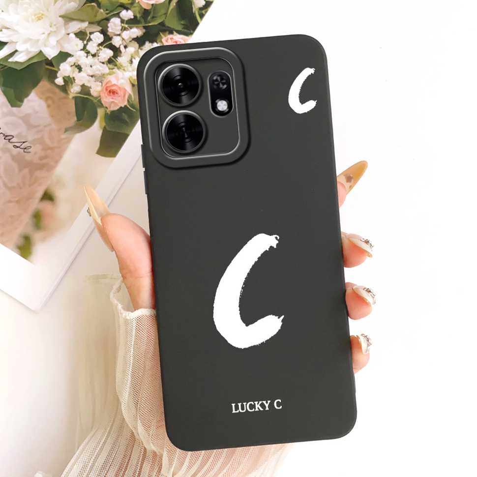For Honor X6d X6D 5G Case LNA-NX1 Simple Lucky Letters A-Z Silicone Back Cover For Honor Play 60A 60a 5G NLA-AN00 Bumper Shell