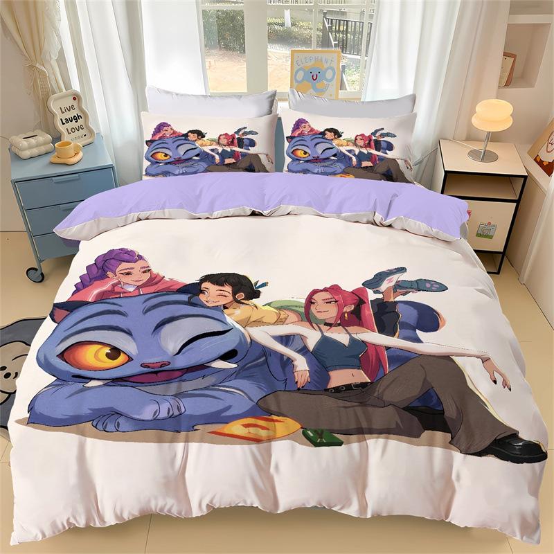 3D Print W onder-Girls Bedding Set Girl Fans kp op Duvet Cover Pillowcase Twin Full Size Home Bedroom Decor for Youth 2/3pcs