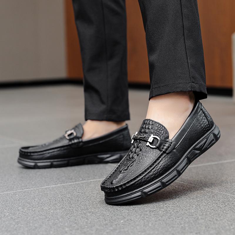 Spring and Autumn Men's Business Trends Driving Soft Bottom Shoes Shoes Casual Leather Shoes Breathable Fashion Shoes