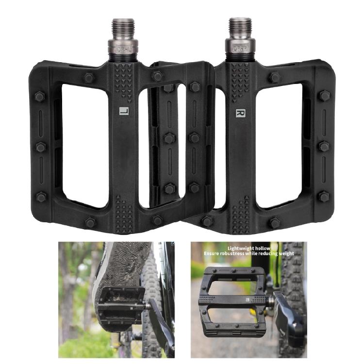 Light Weight Nylon Mountain Bicycles Pedals Seal Bearings Wide Flat Cycling Pedals Nonslip Road Bicycles Pedals Enduring