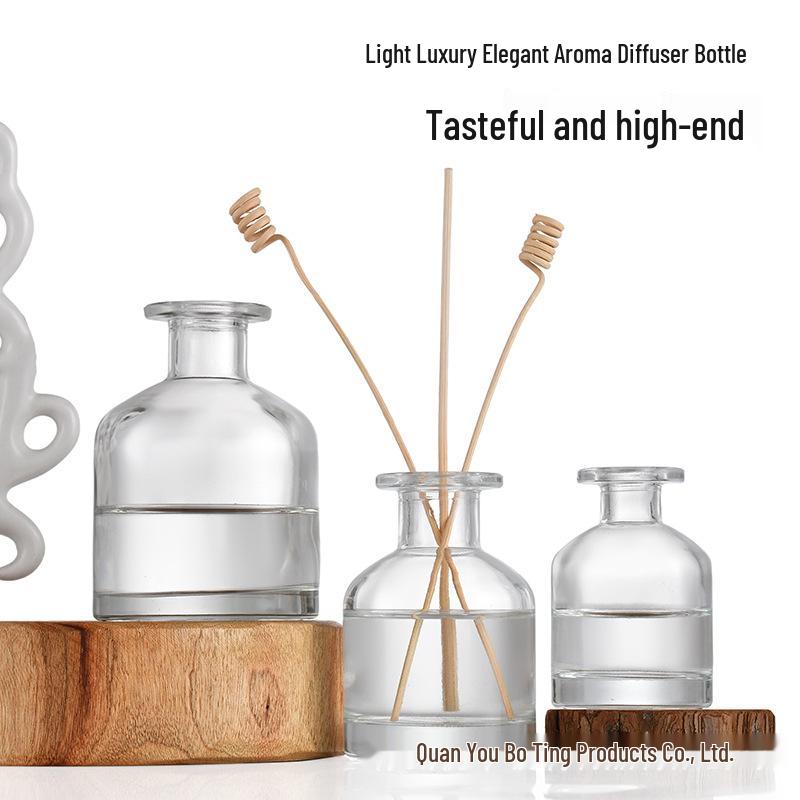 50-ml-Glas-Aromadiffusor mit breiter Öffnung & kreative Blumenvase aus Rattan, leere Duftflasche