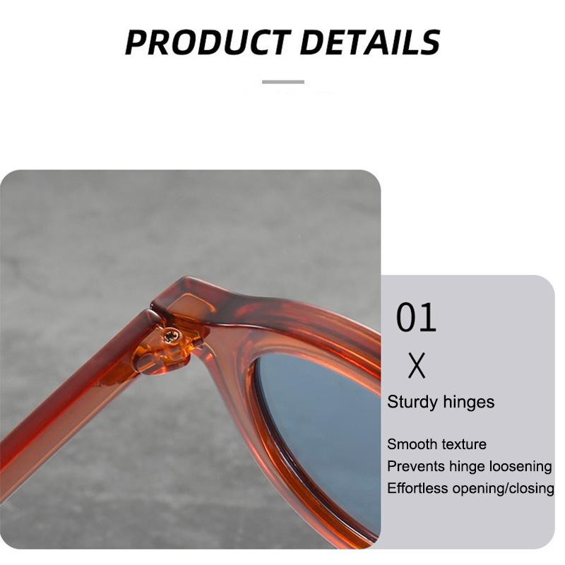 Round Small-Frame Premium Unisex Sunglasses Fashionable Uv Protection Shades