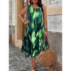 IHUASU Fashion Spring Autumn O-Neck Sleeveless   Casual Dresses