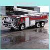 Modèle de camion de pompiers en alliage pour enfants avec lumières clignotantes et contrôle par force
