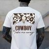 Leopard Bull Skull Western Country Music Cowboy Take Me Away T-Shirt