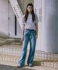 Loukeullaesig Striped Crewneck Knit Tee_Blue_Lc252Kn06Bl