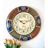 Large Hand-Painted Varli Design Abstract Wall Clock