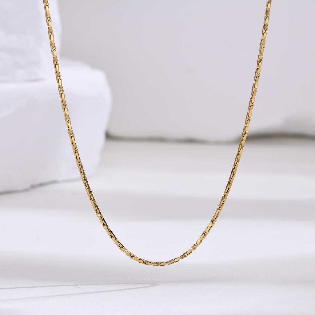 1mm Thin Chain Necklace, Women Choker Necklace, Stainless Steel Jewelry Non Tarnish