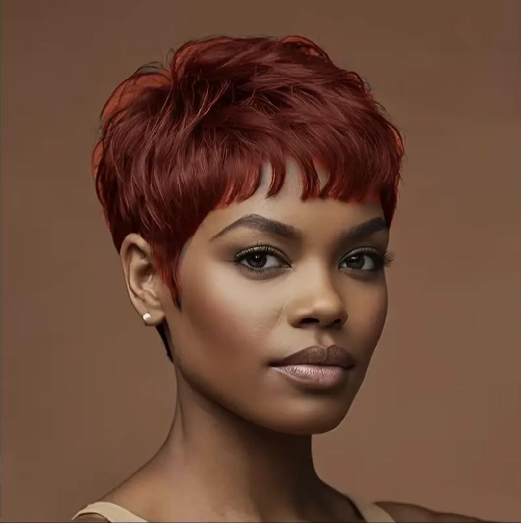 

Синтетический короткий черный парик, парик пикси с челкой, короткий фейковый парик для женщин, парик для вечеринки, короткие волосы