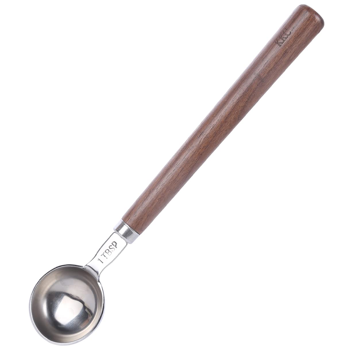 

KKC Coffee Measure Spoon Stainless Steel and Black Walnut Wooden Handle Coffee Beans 7g Coffee Powder 5g Measuring Spice Oatmeal Tea Milk Powder срібний