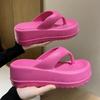 Women's EVA 7cm Thick-Soled Flip-Flops: Trendy, Height-Boosting, Soft & Non-Slip, Perfect for Summer Outdoors.