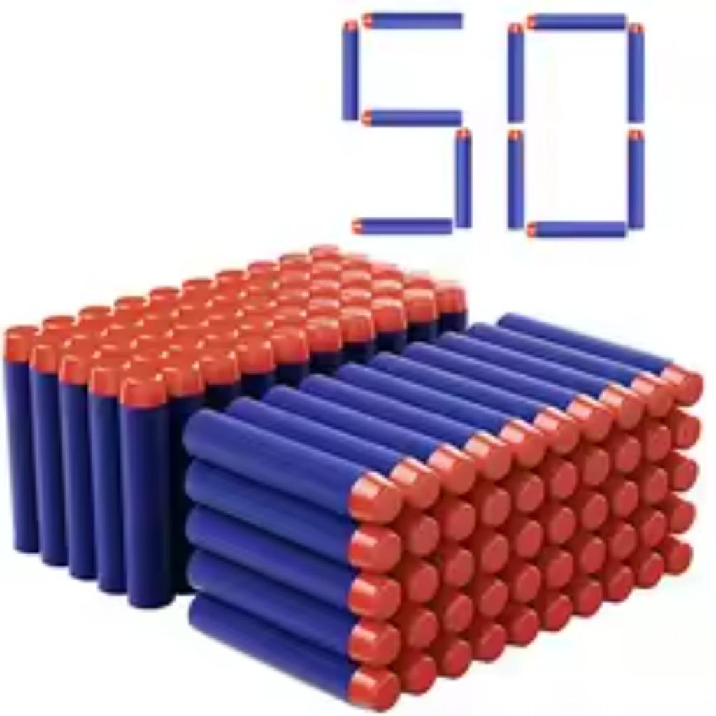 100Pcs Soft Bullets Refill Darts 7.2Cm Round Head Foam Ammo For Toy Gun Blasters Kids Outdoor Shooting Game Accessories Gift