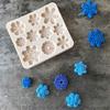 Stampo in Silicone Forma Fiocco di Neve Decorazione per Sapone Fondant Zucchero Artigianato