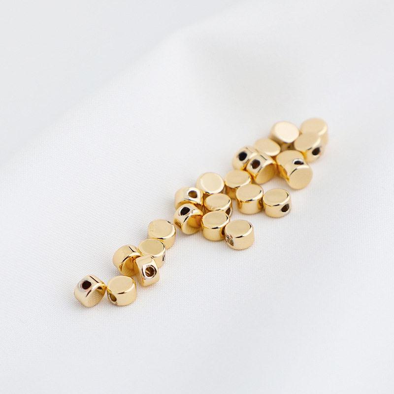 14K Goldplattierte Glatte Runde Scheibenperlen für DIY Schmuck, Armbänder, Halsketten und Perlenarbeiten