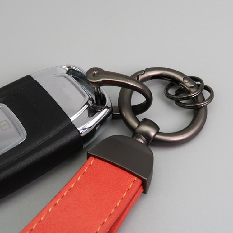 Outdoor Antiloss keychain Rings Simple PU Leather Keychain Women Men Car Keyring Antilost Key Holder Key Chain