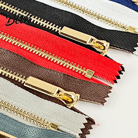 Metal Zipper Set 20Pcs Teeth Non Separating Zipper, Heavy Duty Closed-End DIY Sewing Replacement, Short Tape for Purses Handbags Pockets Wear