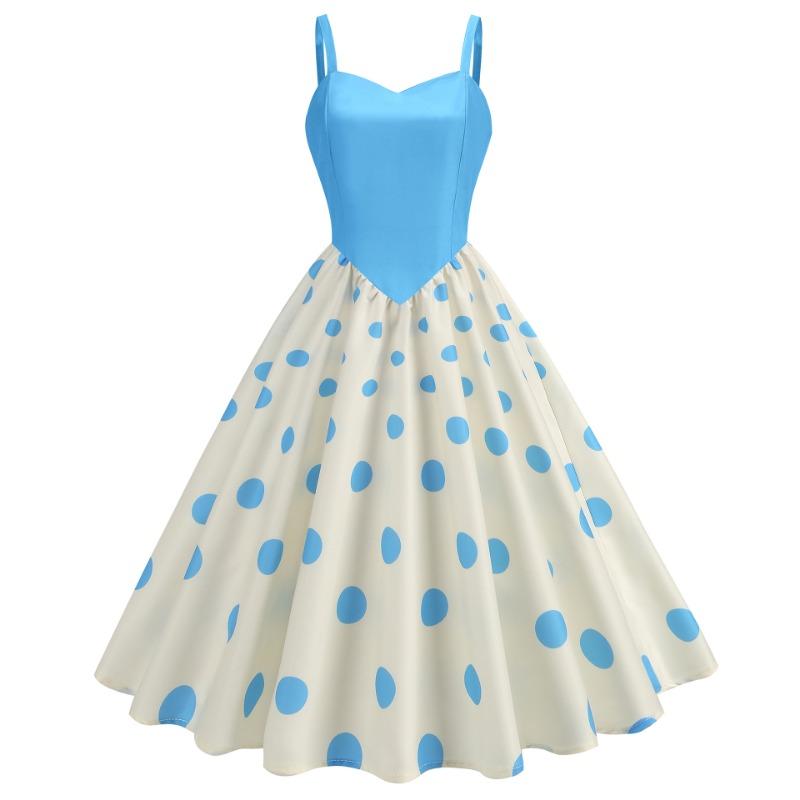 

Новое летнее прохладное платье-сарафан с ретро-принтом и маятником XXL