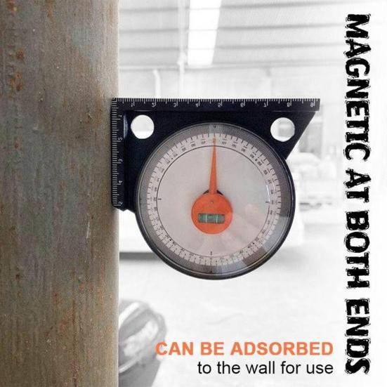 Slope Angle Meter Accurate Multifunctional Mini Lightweight Long Service Life Inclinometer Protractor for Civil Engineering