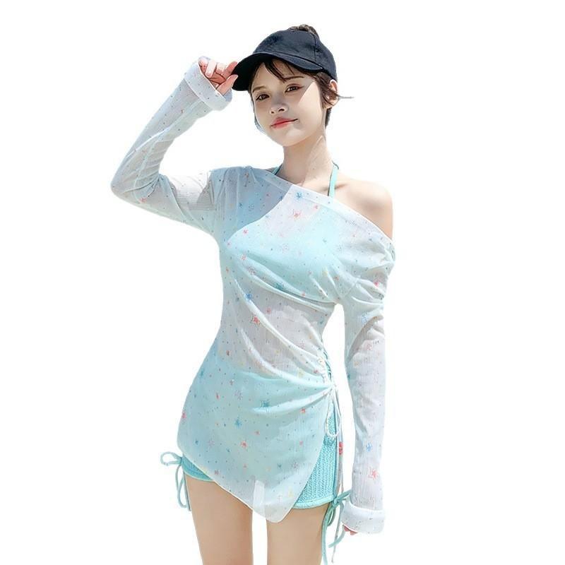 Women's Three-piece Swimwear Set A Sophisticated Modest Cut That Looks Stunning In Photos—perfect for Hot Spring Holidays