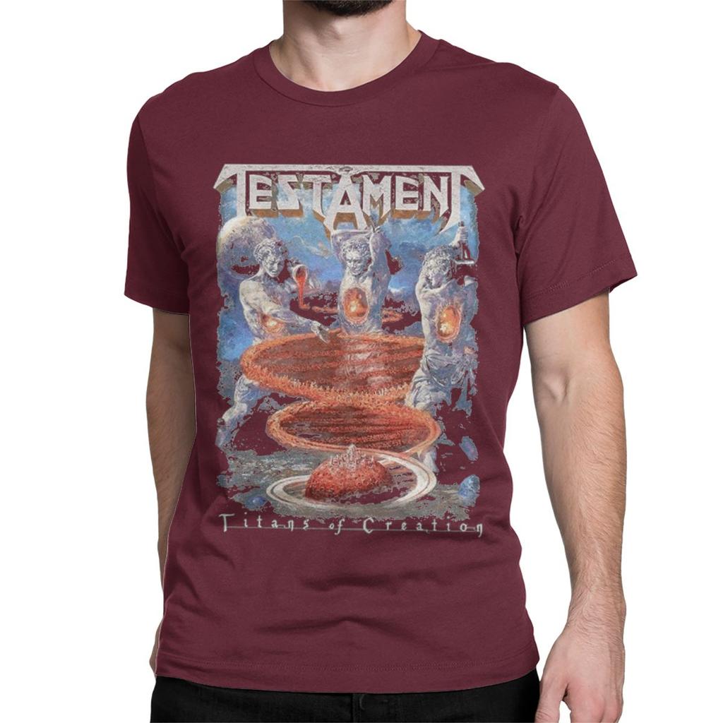 Men Women T-Shirts Blood Life Metal Music Band Rock Casual 100% Cotton Tees Short Sleeve Testament T Shirts  Tops Plus Size