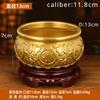 Copper Treasure Bowl Ornament Solid Wood Base Absorb Wealth Living Room Home Decoration Feng Shui Housewarming Opening Gift