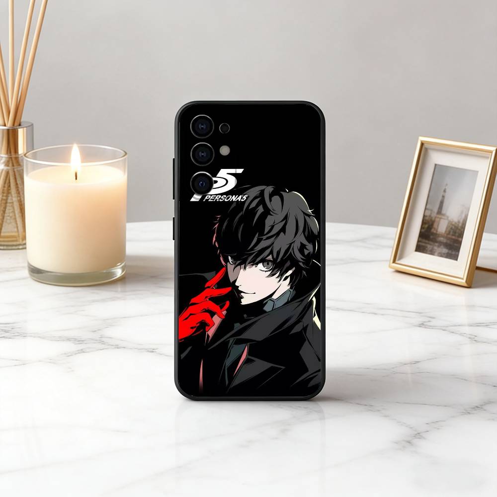 P-Persona 5 COOL Anime Phone Case For Samsung S25,S24,S21,S22,S23,S30,Ultra,S20,Plus,Fe,Soft Silicone Black Cover