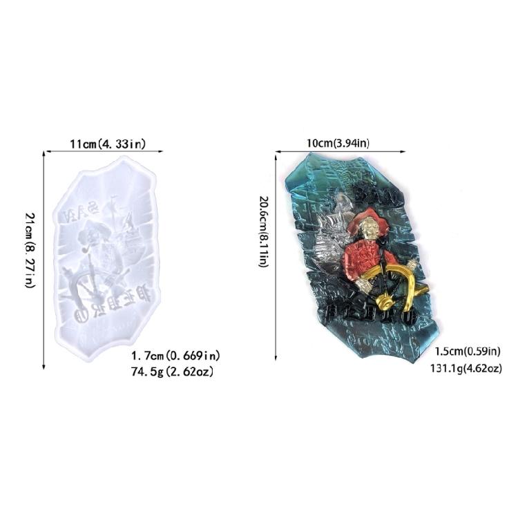Embossed Pirate Skull Decors Wall Door Hanging Decoration Epoxy Resin Moulds