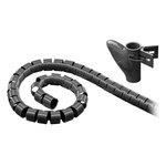 Gaine de rangement - Générique - 2.5 m - Diamètre 20 mm - Couleur noire - Plastique
