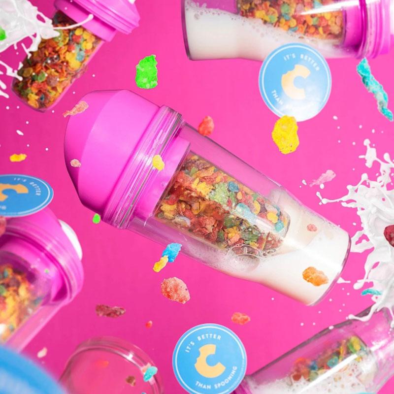 Crunch Cup On-the-Go Portable Milk Cereal Tumbler