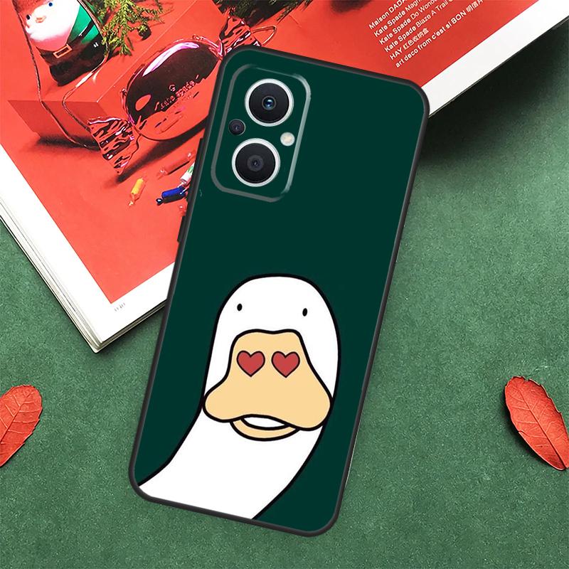 Cartoon Cute Animal Duck Case For OPPO Reno 14 13 12 11 10 Pro 14F 13F 12F 11F 8 7 Lite OPPO Find X9 X8 X6 Pro Cover