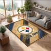 Pittsburgh Steelers Kristall-Samt-Teppich, Personalisierte rutschfeste Fußmatte mit individuellem Namenstext für Wohnkultur, Geschenk