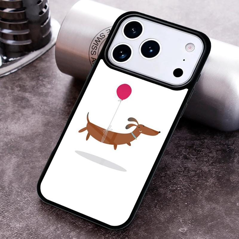 Cartoon Dachshund Sausage Dog Phone Case For iPhone 17 16 15 14 13 12 11 Pro Max Plus 17Air Soft Silicone Cover
