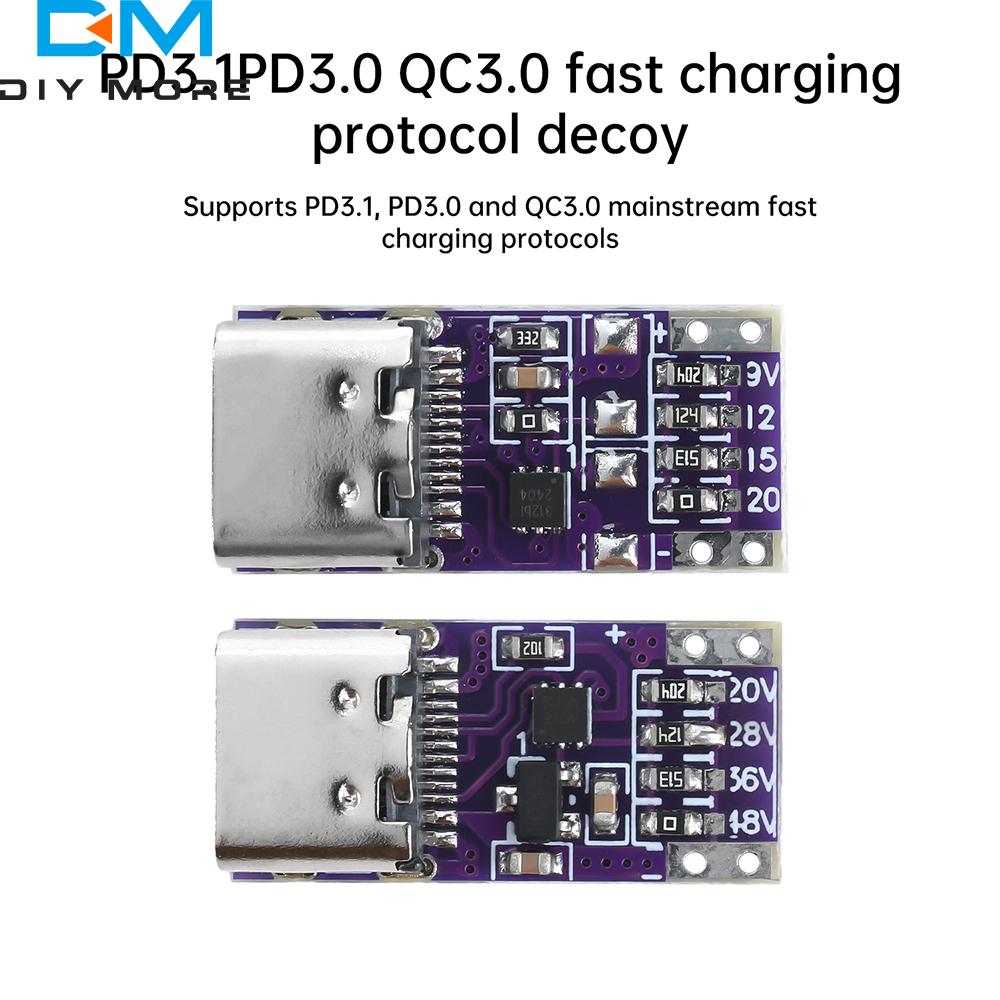 Type C PD3.1 PD3.0 QC3.0 Fast Charging Protocol Module 3A Aging Test Board 9V12V20V28V36V48V