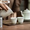 2 pezzi/lotto Tazza da tè Blu Nebbioso Rilievo Tazza da tè di Lusso Bella Tazza da tè Tazza Personale per Degustazione del Tè Tazze del Maestro Jianzhan Set da Tè 35ml