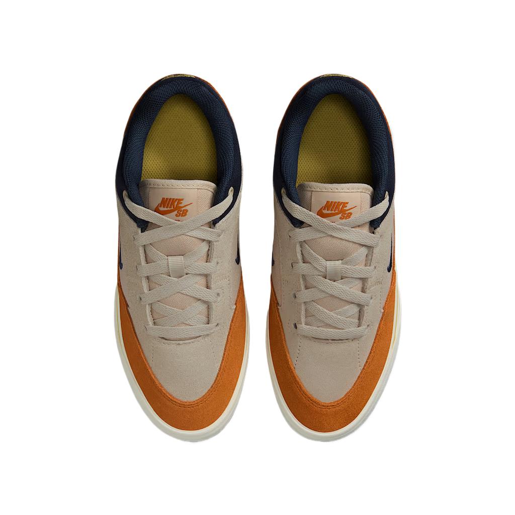 Nike Canvas SB Malor Comfortable Versatile Fashion Trendy Low-Top Kids Skate Shoes Kids Sneaker Light-Brown Royal-Blue White HF1205-100