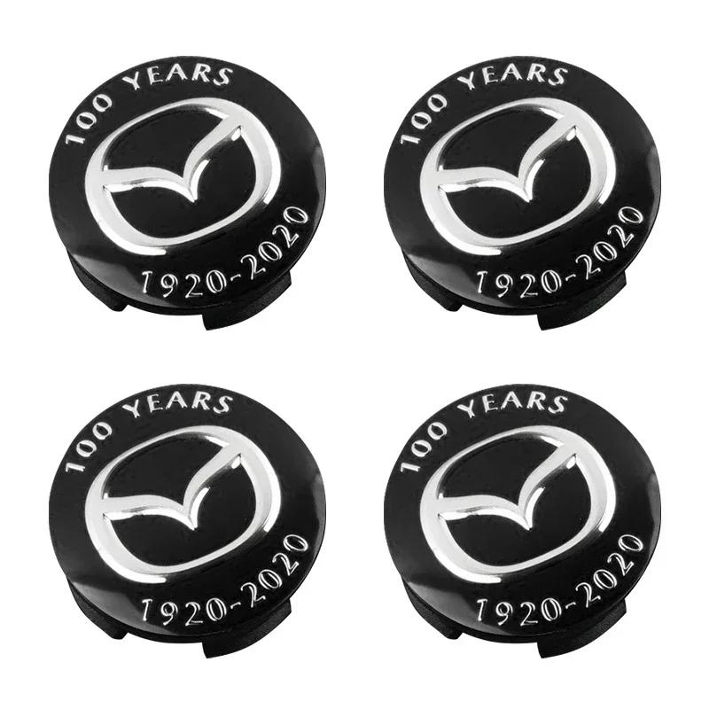 2025 Hot Car Wheel Center Hub Cap Dustproof Cover Emblem Wheel Sticker accessories for Mazda 3 4 5 6 ATENZA Axela RX8 CX6 CX5 CX