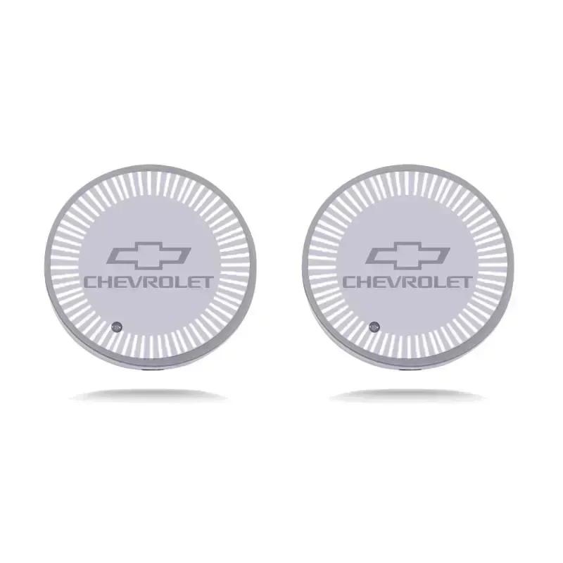 LED Car Water Cup Coaster Drinks Holder Light Mat for Chevrolet Aveo Sail Orlando Cruze Spark Equinox Malibu Captiva Trax Sonic
