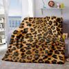 2026 New Arrivals 1pc Luxury Leopard Print Plush Faux Fur Blanket Super Soft And Warm All-Season Brown Black Beige White Gray Black Spots Machine Wash