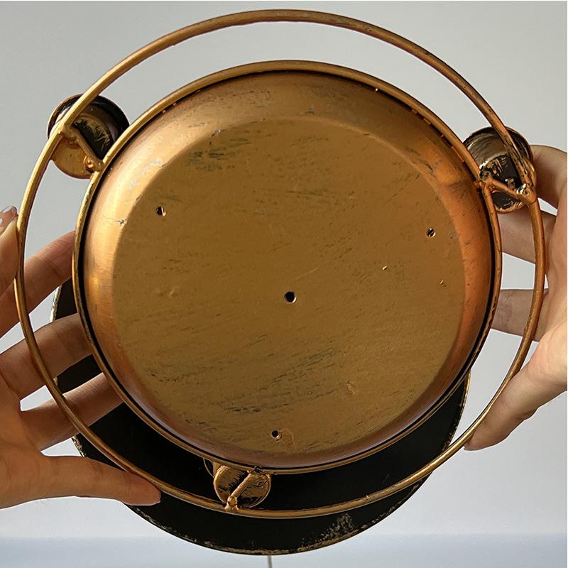 Outdoor Cat Bird Feeding Device With Cover Hanging Metal Iron Crafts For Courtyard Garden