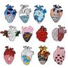 Heart Series Cartoon Alloy Brooch: Creative and Trendy Love Heart Pin